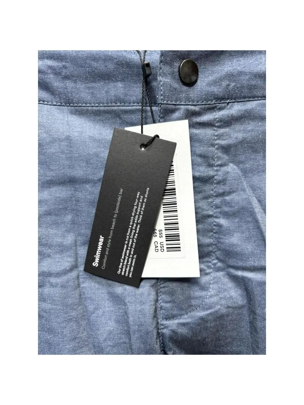Frank & Oak Men's Large Swimming Trunks Swim Shorts Blue
